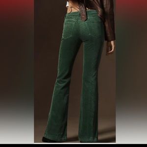 Low-Rise Corduroy Chop Pocket Flare Jeans by Pilcro